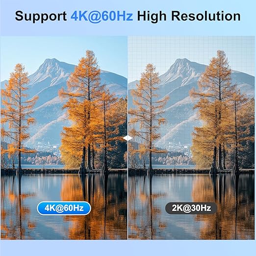 USB C HDMI KVM Switch 1 Monitors 2 Computers4K@60Hz KVM Switch 2 Port for 1 Laptop 1 Desktop Share 1 Monitor Keyboard Mouse Printer and 100W PD Charging for LaptopWired Remote 2 USB Cable Included