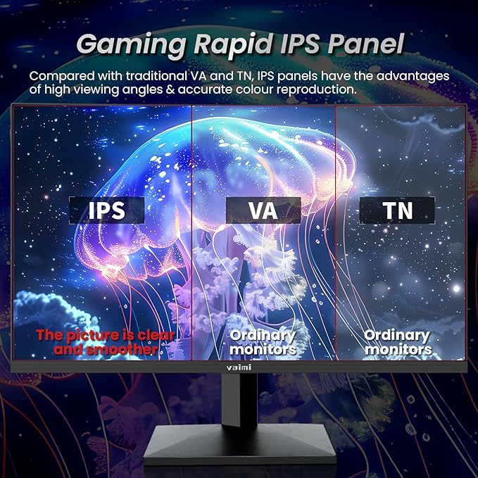 24.5 Inch 180Hz 1ms Gaming Monitor FHD 1080P FreeSync 1 x HDMI 2.1 1 x Display Port 1.4 1 x USB IPS Tilt Adjustable PC Xbox PS5 Compatible VESA 75Ultra-Thin (HDMI Cable Included)