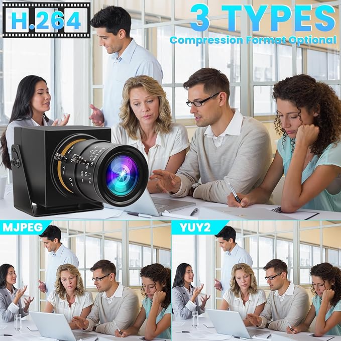 ELP 4K USB3.0 HDMI Webcam - 60fps 8MP 4X Zoom Lens (2.8-12mm) Close-up H.264 Telescope Industrial CCTV