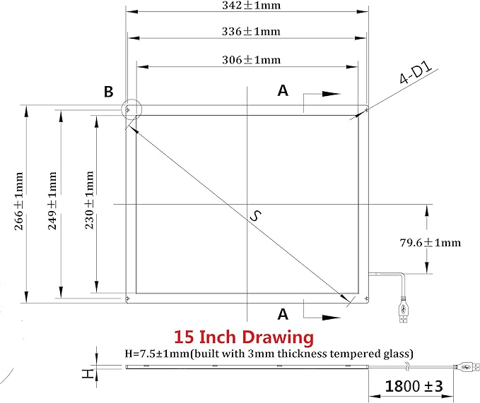 15.1 Inch Multi Points IR Touch Screen Infrared Touch Panel USB Free Driver