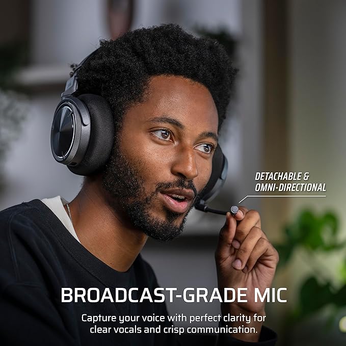 Corsair Virtuoso MAX Wireless Gaming Headset – Dolby Atmos Active Noise Cancelling Sonarworks SoundID Simultaneous 2.4GHz Wireless &amp Bluetooth 50mm Graphene Drivers PC Mac PS5/PS4 – Carbon