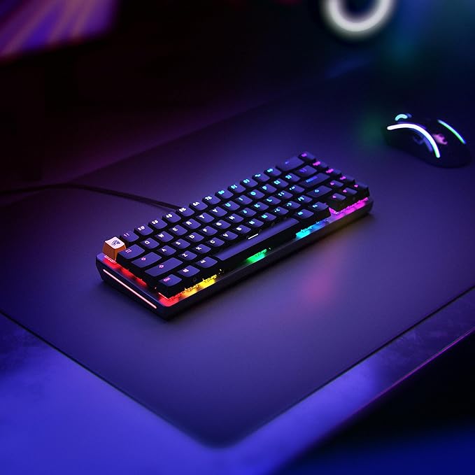 Glorious GMMK Modular Mechanical Gaming Keyboard - 60% Compact Size (61 Key) - RGB LED Backlit Brown Switches Hot Swap Switches (Black)(GMMK-Compact-BRN) (Renewed)