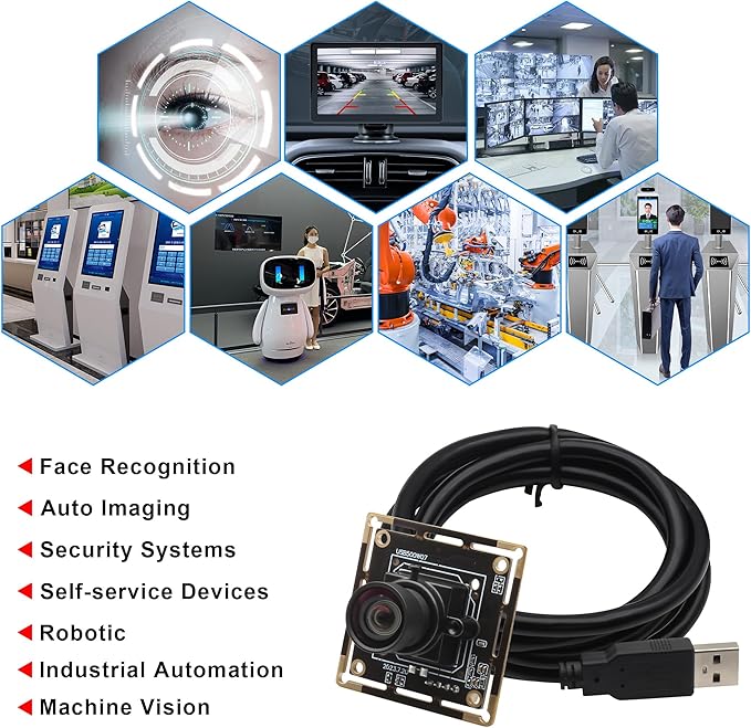 SVPRO 5MP USB Camera Module1944P 30FPS 1/2.8” CMOS IMX335 Sensor Low Light Lightburm Camera for Laser Engraver UVC Plug and Play Webcam Board for PC/Mac Raspberry Pi