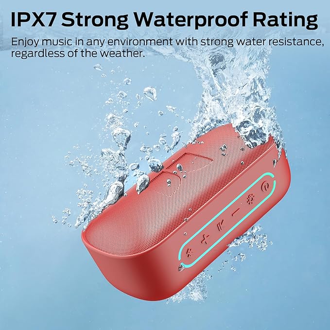 Monster S150 Speaker Strong Bluetooth 5.4 IPX7 Waterproof Wireless Speaker Support Sulti-Channel Connection HD Hands-Free Calling Compact Design Bluetooth Speakers