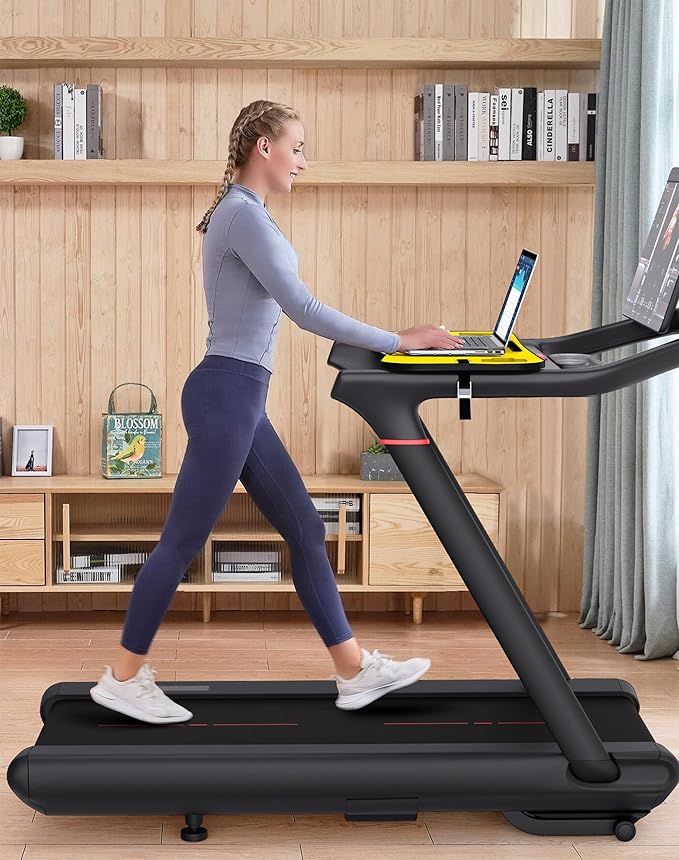 Treadmill Desk Attachment Tread Tray Ergonomic Platform Laptop Holder with Tablet HolderNew Universal Cooling Holes Laptop Stand for Home/Office(Yellow)