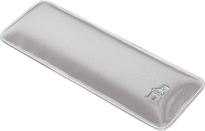 Bailey Compact by Castle - Wrist Rest for Keyboards with Around 61 Keys - Leather Ergonomic Computer Extra Firm Keyboard Wrist Support for Typists Gaming Heavy Office Use (Stone Compact Size)