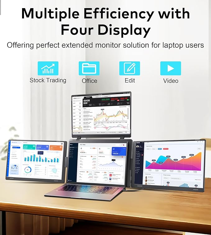 14 Laptop Screen Extender Quad Monitor