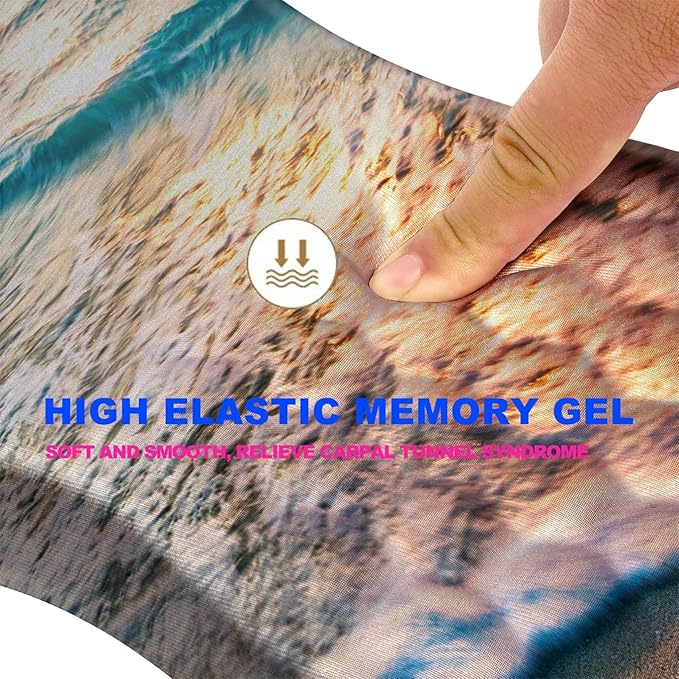 Mouse Pad Wrist Support Ergonomic Mouse Pad with Massage Dot Comfortable Computer Mouse Pad for Laptop Wrist Rest Pain Relief Mousepad with Non-Slip PU Base for Office &amp Home 12 x 8 in