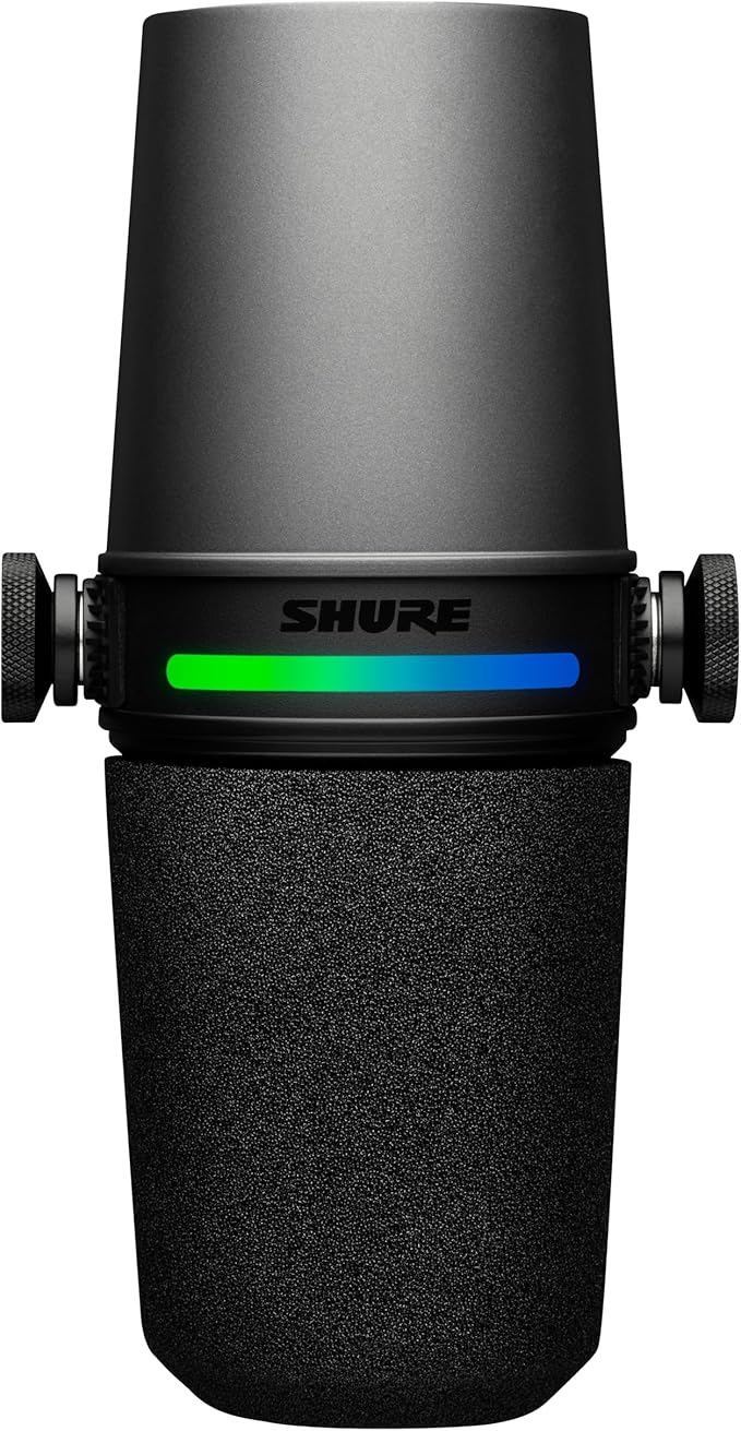 Shure MV7i Smart Microphone – USB-C &amp XLR Mic for Podcasting Music &amp Streaming with Built-in Audio Interface Auto Level Mode Advanced DSP All-Metal Design Black