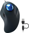 Wired Trackball Mouse for Large Hands Ergonomic Design Reduces Wrist &amp Muscle Strain Precision Tracking with Easy Index Finger Control Compatible with PC Laptop Windows Mac Blue