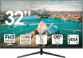 Packard Bell airFrame 32 FHD Monitor 1920x1080 Ultrawide VESA Mount Compatible Tilt Adjustment HDMI/VGA Slim Bezel for Home Office and Light Gaming