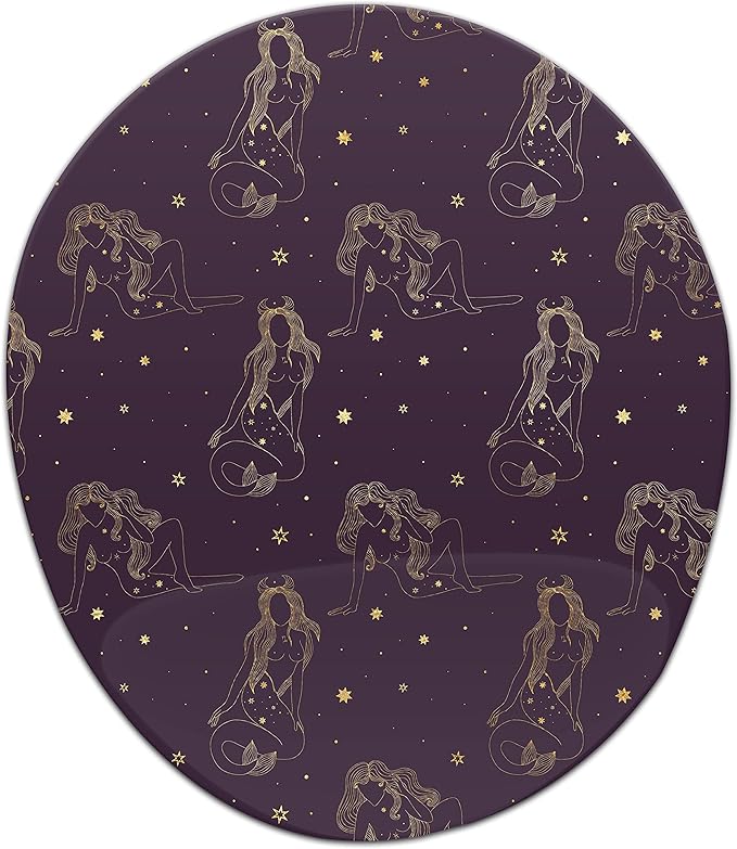 Ergonomic Mouse Pad with Wrist Rest Digital Printed Mouse Mat for Tendon Sheath Problems Non-Slip Base for Office and Home Size: 20 x 23 cm