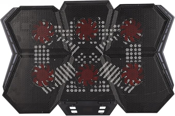 LerLaptop FanLaptop Cooling PadLaptop Cooling Aming Laptop CoolingTablet Cooling PadLaptop Cooler 6 High Speed Silent Fans 2600RPM 12 RGB Modes with LED Sn for 12in to 17in Lap