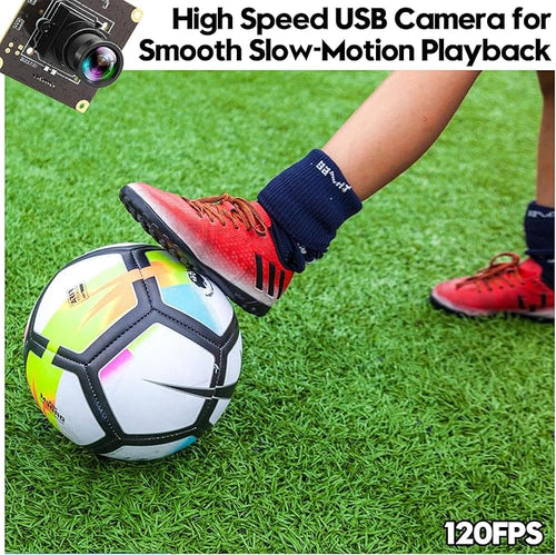 12MP USB Camera Module 4K 120fps High Speed Golf Swing Camera with 25mm Narrow Field of View M12 Lens Low Illumination Industrial Lightburn Embedded for Linux Windows Mac OS