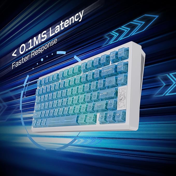 Mechanical Keyboard Chilkey Slice75 HE Gaming Keyboard Wired 75% Hall Effect Magnetic Aluminum Keyboard with WS Flux HE Clacky Switch Rapid Trigger 8K Polling Per-Key RGB Custom PC/Mac Support