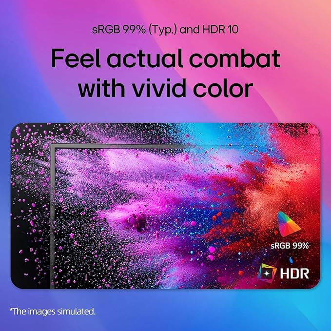 LG 24 FHD IPS Monitor 1920x1080 120Hz 1ms MBR AMD FreeSync Premium HDR10 99% sRGB HDMI VGA Tilt Adjustable Stand 3-Side Borderless Design for Home Office and Gaming