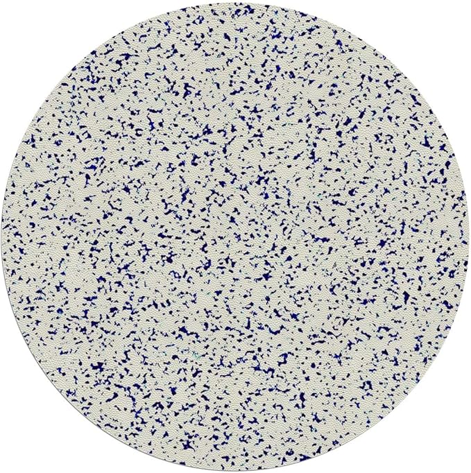 Purple White PU Leather Office Chair Mat for Hardwood Floor Splattered Paint Drops Round Floor Mats for Office Chair Desk Chair Anti Slip Floor Protector for Rolling Chair Abstract Diameter 35.4 in