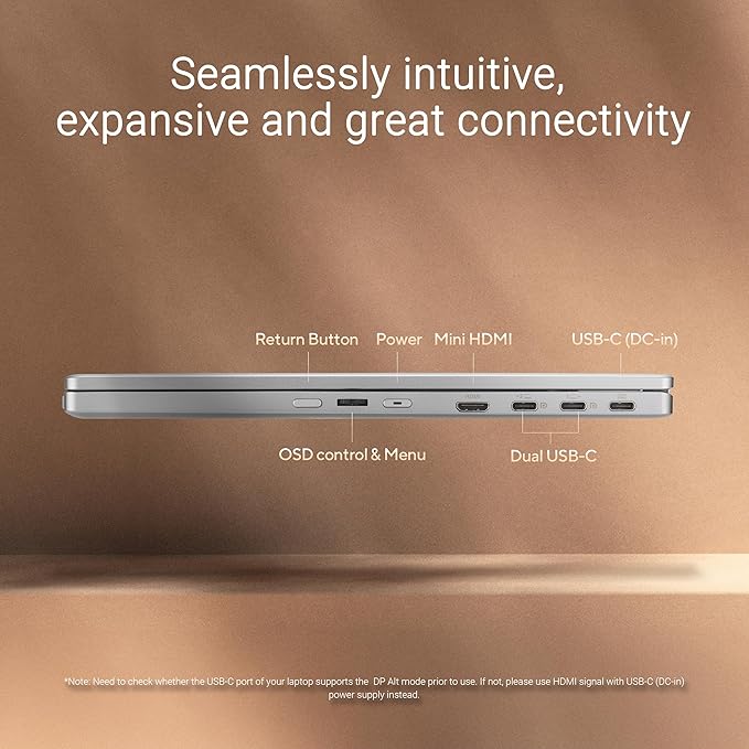 ASUS ZenScreen Duo OLED 360° Foldable Portable Monitor (MQ149CD) - Dual 14-inch 16:10 1920x1200 DisplayHDR400 True Black 100% DCI-P3 Delta&lt2 Dual USB-C Mini-HDMI Kickstand 3 yr Warranty