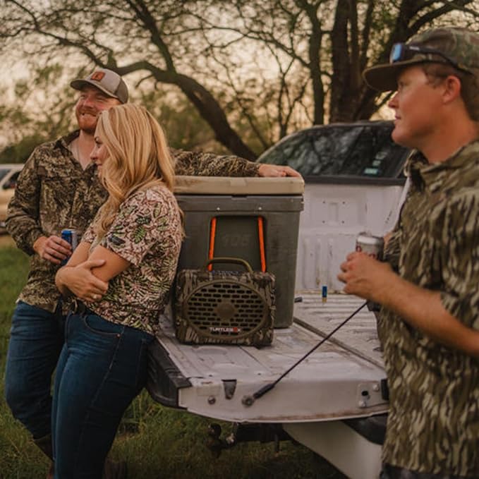 Turtlebox Gen 2: Loud! Outdoor Portable Bluetooth 5.0 Speaker | Rugged IP67 Waterproof Impact Resistant &amp Dustproof (Mossy Oak (Bottomland) Mossy Oak (Bottomland))