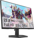 Dell 24 240Hz Gaming Monitor - SE2426HG - 23.8-inch FHD (1920x1080) 240Hz Display in-Plane Switching (IPS) Technology AMD FreeSync™ Premium TÜV 3-Star 2X HDMI DisplayPort 1.4 Tilt