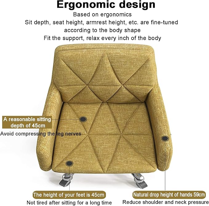 Office Chair Gaming Chair Computer Chair Adjustable Desk Chair Conference Chair Armchair for Executive Home AdultsModern Swivel Chair with Armrest Thick BackrestUpholstered Offic
