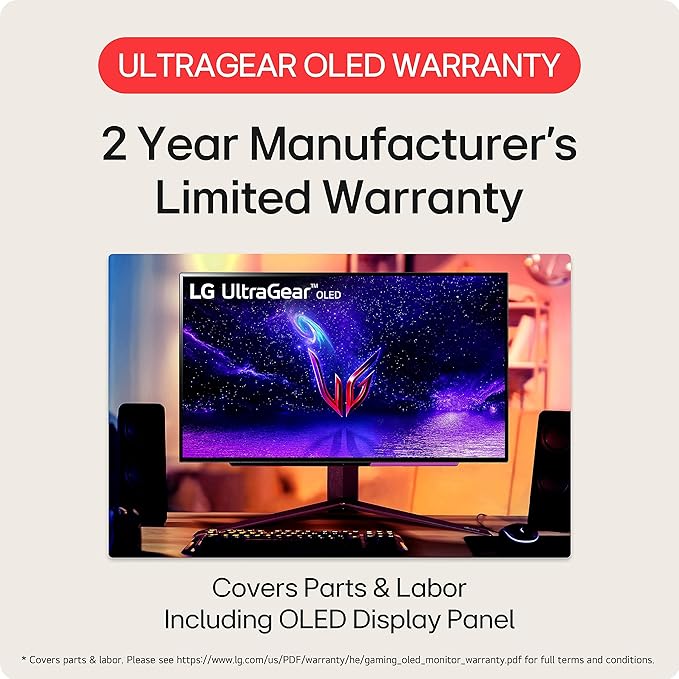 LG 27 Ultragear™ OLED QHD Gaming Monitor with 240Hz .03ms GtG &amp nVIDIA® G-SYNC® Compatible