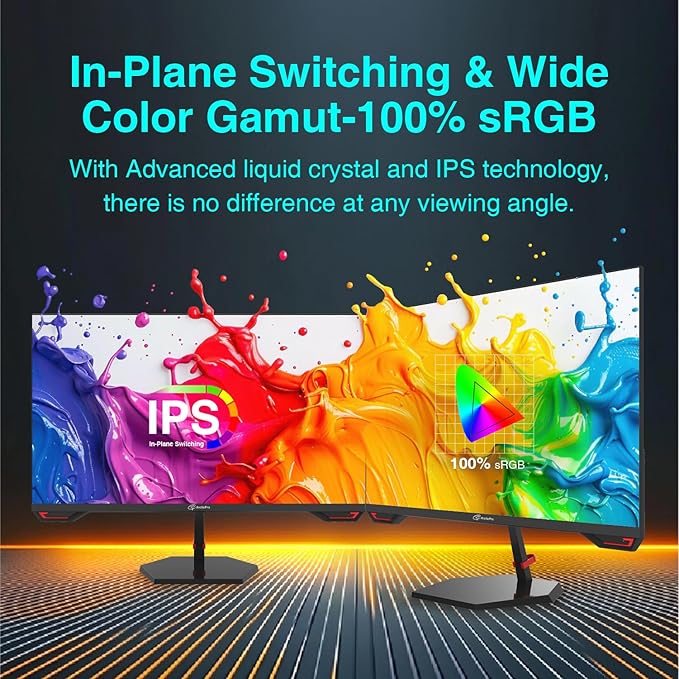 ArcticPro 24inch Gaming Monitor 200Hz 180Hz FHD 1080p IPS Panel 1ms Response Time Adaptive sync PC Computer Monitor 3-Sided Frameless Ultra Slim Bluelight Filter DP*1 HDMI*1