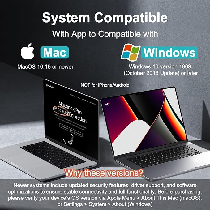 USB C to Dual HDMI Adapter 1080P 60Hz Multi-Monitor Splitter for MacBook/PC/Laptop - USB-A/USB-C to 2 HDMI Ports Aluminum Docking Station Audio Sync Windows/macOS Software Control MST
