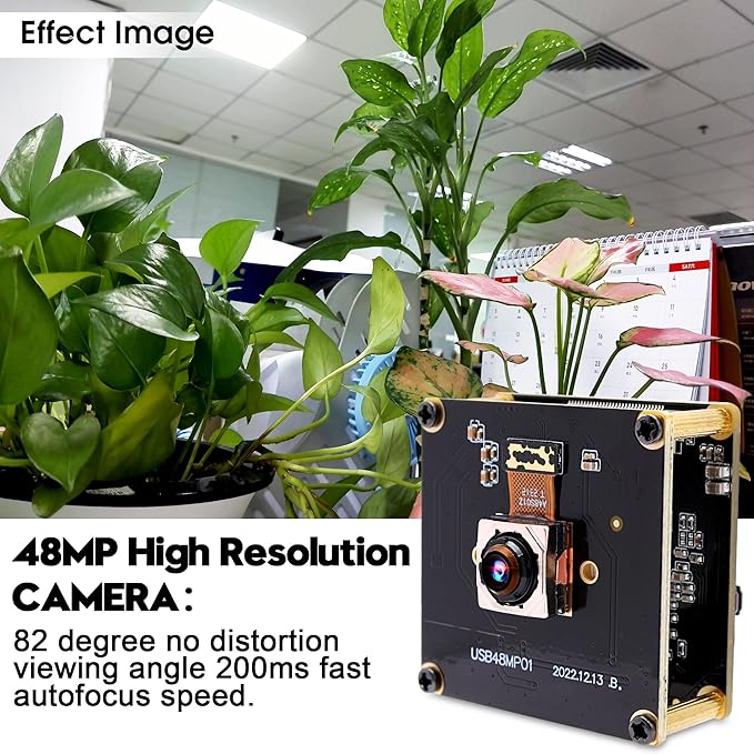 48MP USB Camera Module 200ms Fast Autofocus Camera with 70 Degree Lens Industrial Webcam Board 8000 * 6000 Webcam for Laptop PC Raspberry pi Jetson Nano