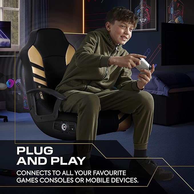 X Rocker PC Computer Gaming Desk Chair Built-in Audio College Dorm Essentials for Guys and Girls Bedroom Dorm Room Essentials Foldable Gifts for Gamers