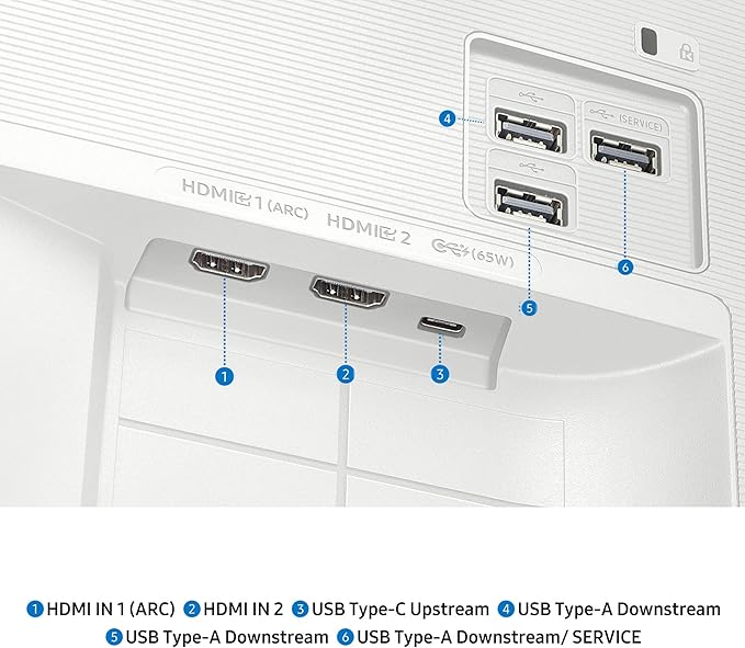 Samsung 32” Smart Monitor M7 (M70F) 4K UHD Display Samsung Vision AI Smart TV Apps Gaming Hub USB-C HDMI and USB-A White LS32FM703UNXZA 2025