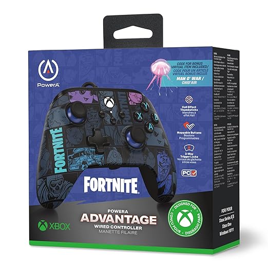 PowerA Advantage Wired Controller for Xbox Series X|S - Fortnite: Victory Royale gamepad hall effect thumbsticks gaming controller USB-C Works with Xbox One Officially Licensed