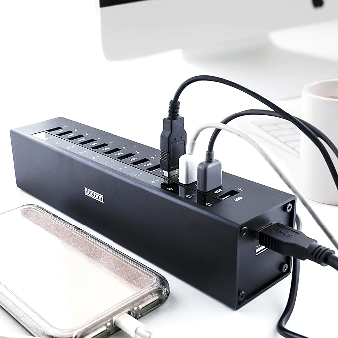 PowerHub SuperSpeed 15 Port (13 Data/Charging + 2 Charging Only Ports) Industrial Grade USB 3.0 Hub with Mounting Brackets (HUBC13B)