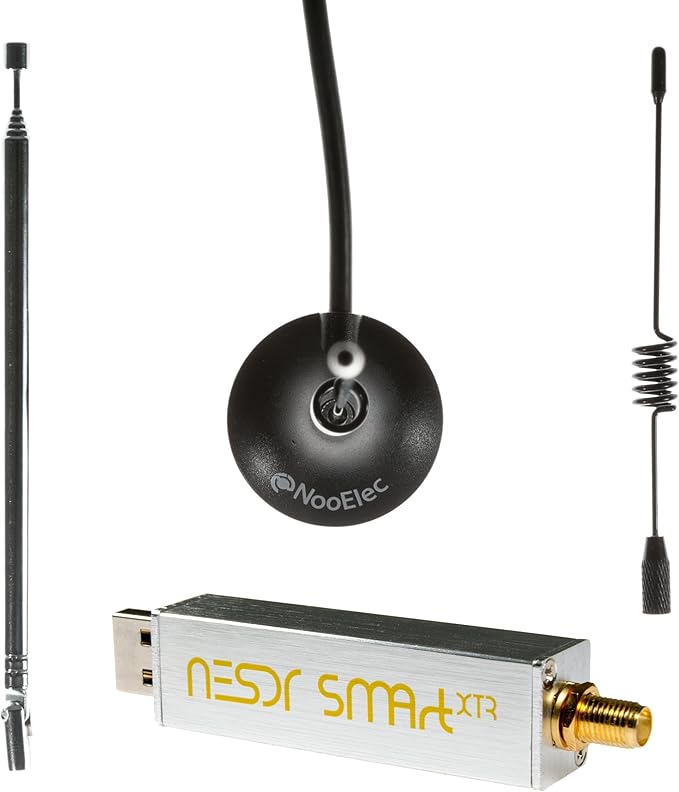 Nooelec NESDR Smart XTR v2 HF Bundle: 300Hz-2.3GHz Software Defined Radio Set for LF/HF/UHF/VHF. Includes NESDR Smart XTR v2 RTL-SDR Ham It Up Plus v2 Upconverter 3 Antennas Balun Adapters