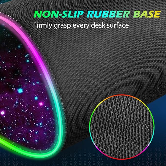 ToLuLu RGB Gaming Wireless Charging Mouse Pad 5/7.5/10/15W 10 Light Modes LED Mouse Pad Computer Keyboard Mat Mousepad 800x300x4MM Extended Large Desk Mat for Gaming MacBook Laptop PC Galaxy