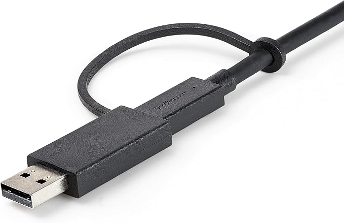 3ft/1m USB-C Cable with USB-A Adapter Dongle USB-C to C [10Gbps/PD] USB-A to C [5Gbps] 2-in-1 USB C Cable for Hybrid Dock