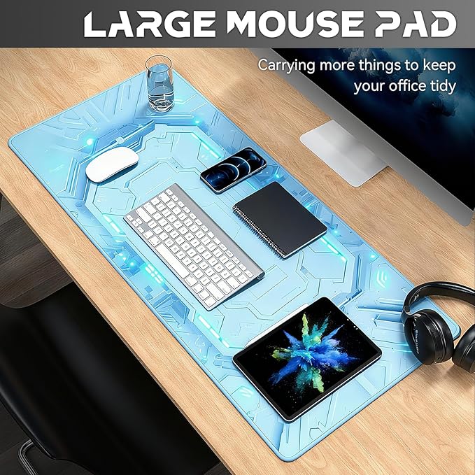 Custom Large Mouse Pad with Photo Personalized Desk Pad mat with Picture for Non-Slip Game Computer Mouse Mat Customized Office Supplies (35INCH x 16INCH)