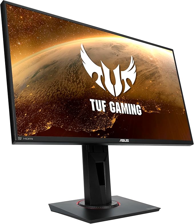 ASUS TUF Gaming VG259QM 24.5” Monitor 1080P Full HD (1920 x 1080) Fast IPS 280Hz G-SYNC Compatible Extreme Low Motion Blur Sync1ms DisplayHDR 400 Eye Care DisplayPort HDMI Black