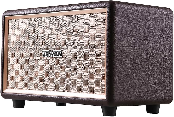 Vintage Bluetooth Speakers with Bass Enhanced Technology Wireless &amp 3.5mm Aux Input for Cellphone AC Powered (Upgraded Version)