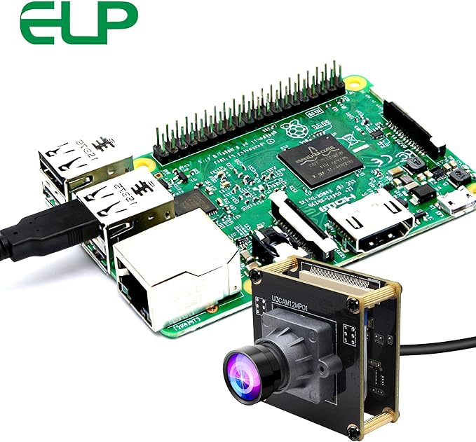 ELP High Speed USB3.0 Camera Module 1080P/230fps 4K/60fps 12MP/30fps Mini UVC USB3.0/2.0 Lightburn Cameras for Windows Linux Mac Pi Wide Angle 88°(H) IMX577 Webcam Board for PC Jetson Nano