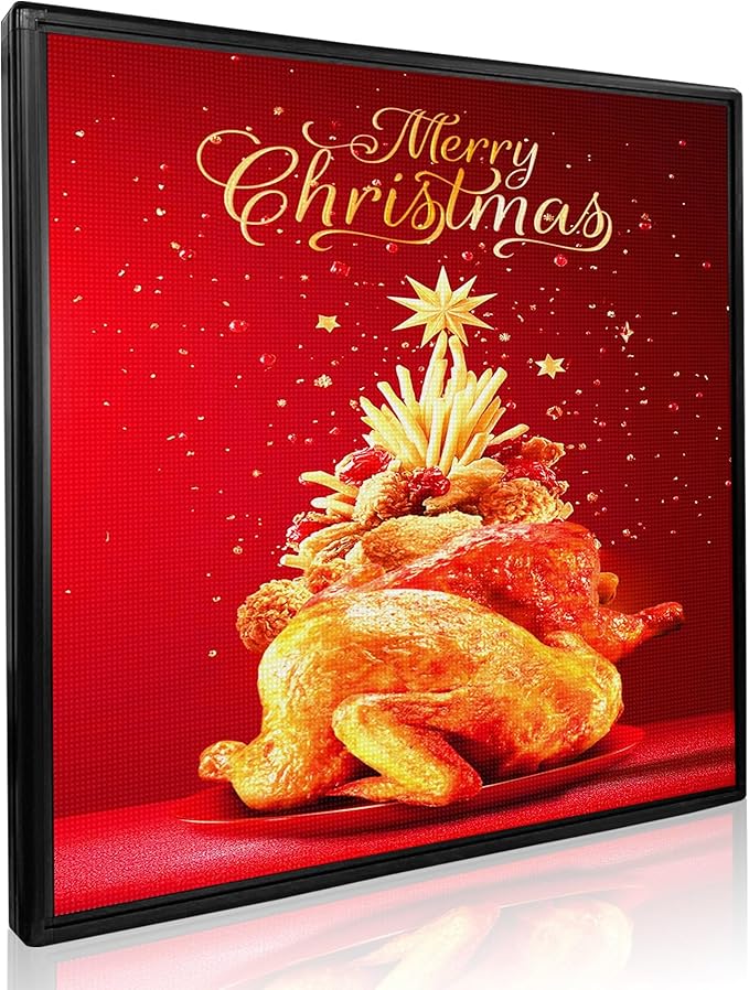 P6 Programmable 40x40 Inch Commercial LED Display with WiFi Control HD Multimedia Support for Retail Stores Hospitality &amp Commercial Spaces 160x160 Resolution