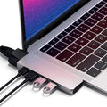 Satechi Type-C Pro Hub Adapter with Ethernet - 4K HDMI USB-C PD Gigabit Ethernet USB 3.0 Micro SD Card Slot - for M2/ M1 MacBook Pro/Air (Silver)