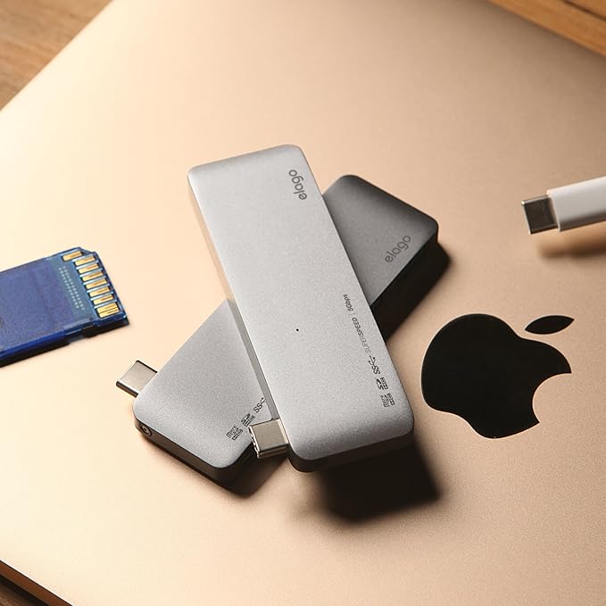elago Aluminum Charging Multi Hub USB-C - [Power Delivery][Charging Multi Hub][5 Slots Data Transfer] - for All-New MacBook and Pro All USB-C Devices (Silver)