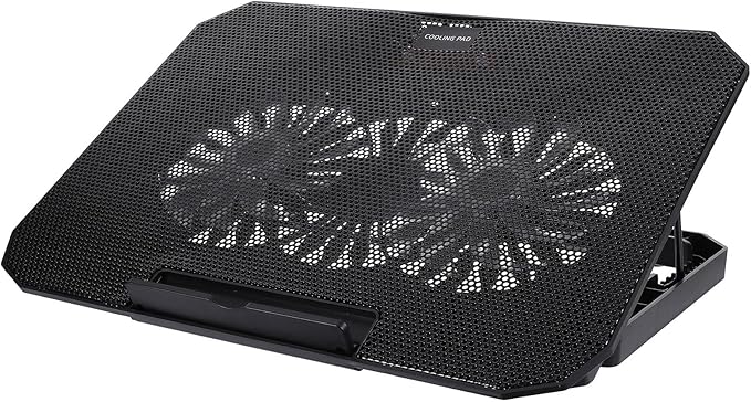 Laptop Cooler Stand with Two Ultra-Quiet Fans USB Powered Notebook Radiator Height Portable Cooling Pad for Efficient Heat Dissipation