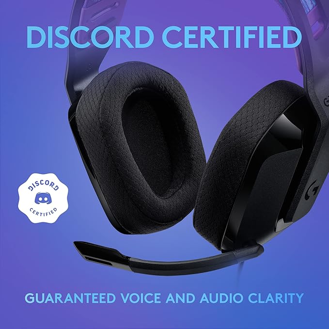 Logitech G335 Wired Gaming Headset with Flip to Mute Microphone 3.5mm Audio Jack Memory Foam Earpads Lightweight Compatible with PC Playstation Xbox Nintendo Switch – Black (Renewed)