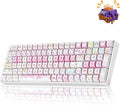 ZORNHER ZH100 Wireless Cat Mechanical Keyboard98% Pink Cute Creamy Keyboard with Number PadFull Size Hot-Swappable Kitty Gaming KeyboardMeow Meow Squad KeycapsClicky Blue SwitchesRGB Backlit