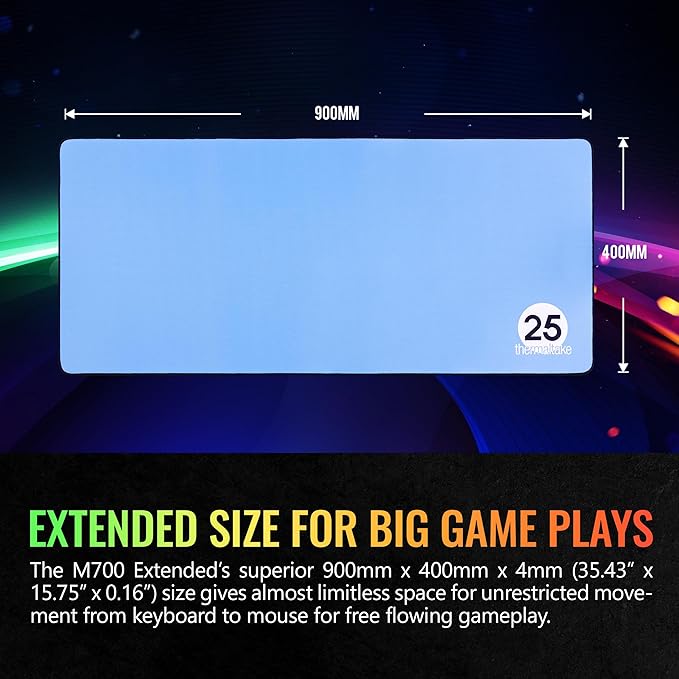 Thermaltake M700 Extend Gaming Mouse Pad 900mm x 400mm Hydrangea Blue GMP-TTP-HABSEC-01