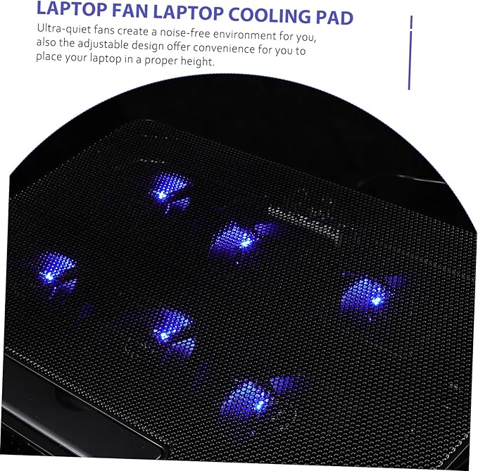 TEHAUX Laptop Cooling Pad for Gaming Laptops Adjustable Height Silent Fans USB Powered Compatible Ergonomic Design for Comfort and Cooling Efficiency