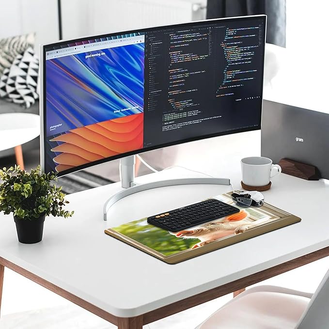 XXL Gaming Mouse Pad Animal Cute Pig XXL Gaming Mouse Pad Large Desk Mat Protector for Desktop Anti-Slip Rubber Extended Computer Keyboard Mat Writing Pad for Work Office 15.7 * 35.4 inB-385