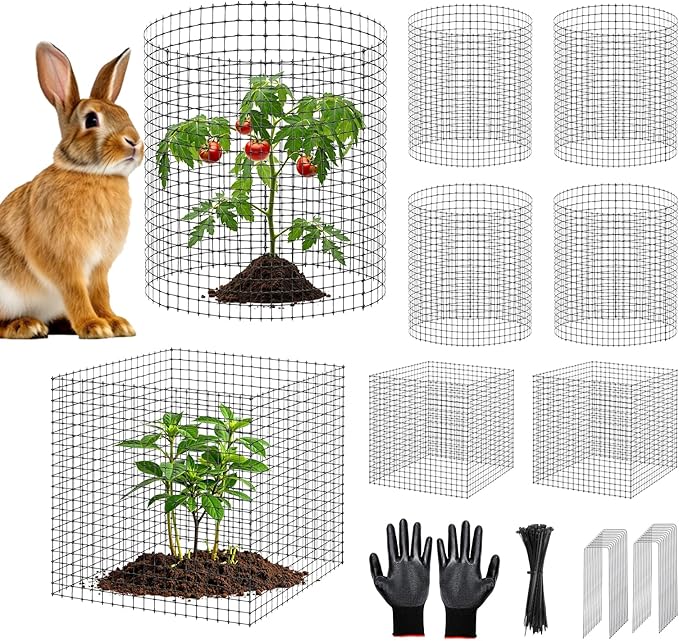 30PCS Plant Protection from Animals12x12 Inch Metal Wire Plant ProtectorsPlant Cages to Keep Animals Out Sturdy Bunny Barricades Chicken Wire Cloche Plant Protectors for Shrubs Flowers Vegetables